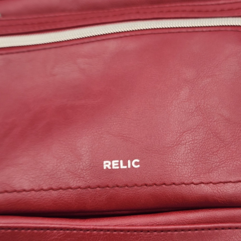 Relic Crossbody Purse Red Faux‎ Leather Zip Top Medium Bag